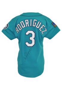 1994 Alex Rodriguez Rookie Seattle Mariners Game-Used & Autographed Alternate Jersey