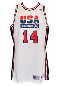 1994 Alonzo Mourning Team USA FIBA World Championship Game-Used Home Jersey