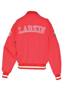 1994 Barry Larkin Cincinnati Reds Worn Dugout Jacket