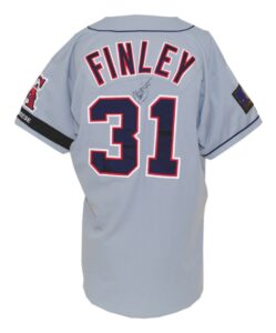 1994 Chuck Finley California Angels Game-Used & Autographed Road Jersey