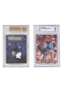 1994 Flair & 2003 Topps Chrome Record Breakers Relics Alex Rodriguez #340 & #AR