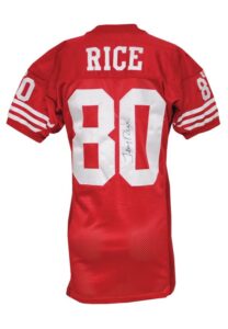 1994 Jerry Rice San Francisco 49ers Game-Used & Autographed Home Jersey