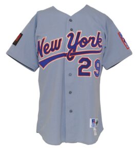 1994 Jim Lindeman New York Mets Game-Used Road Jersey & 1993 Bobby Jones Rookie New York Mets Game-Used Road Jersey