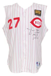 1994 Jose Rijo Cincinnati Reds Game-Used & Autographed Home Jersey Vest