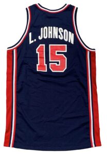 1994 Larry Johnson Team USA World Championship Of Basketball Game-Used Jersey