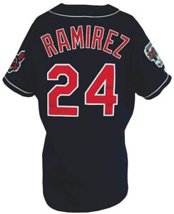 1994 Manny Ramirez Rookie Cleveland Indians Game-Used Blue Alternate Jersey