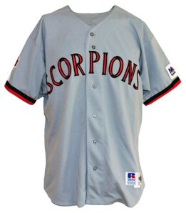 1994 Michael Jordan Scottsdale Scorpions Game-Used Complete Road Uniform with Spikes, Batting Gloves, Cap & Wrist Band