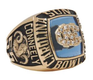 1994 Pat Conneely North Carolina Tar Heels Sun Bowl Championship Ring