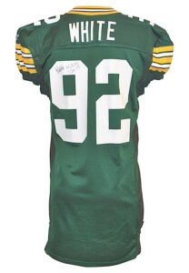 1994 Reggie White Green Bay Packers Game-Used & Autographed Home Jersey