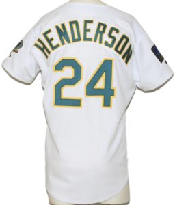 1994 Rickey Henderson Oakland A’s Game-Used Home Jersey