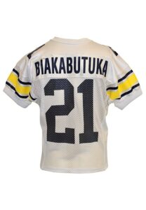 1994 Tim Biakabutuka Michigan Wolverines Game-Used Road Jersey