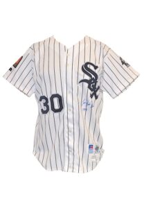 1994 Tim Raines Chicago White Sox Game-Used & Autographed Home Uniform