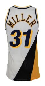 1995-1996 Reggie Miller Indiana Pacers Game-Used Home Jersey