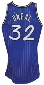 1995-1996 Shaquille O’Neal Orlando Magic Game-Used Road Alternate Jersey