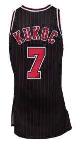 1995-1996 Tony Kukoc Chicago Bulls Game-Used Road Alternate Jersey