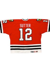 1995-96 Brent Sutter Chicago Blackhawks Game-Used Jersey