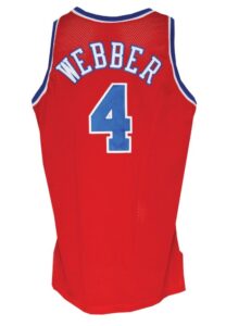 1995-96 Chris Webber Washington Bullets Game-Used Road Jersey 