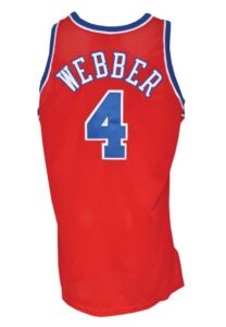 1995-96 Chris Webber Washington Bullets Game-Used Road Jersey with 1994-95 Chris Webber Washington Bullets Worn & Auto’d Warm-Up Jacket (2)(JSA)