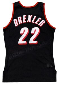 1995-96 Clyde Drexler Portland Trail Blazers Game-Issued Road Jersey