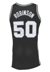 1995-96 David Robinson San Antonio Spurs Game-Used & Autographed Road Jersey