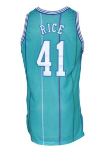 1995-96 Glen Rice Charlotte Hornets Game-Used & Autographed Road Jersey (JSA)