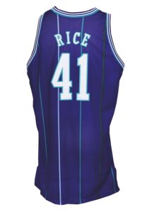 1995-96 Glenn Rice Charlotte Hornets Game-Used & Autographed Road Jersey