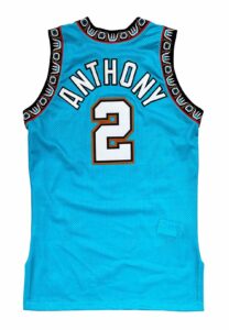 1995-96 Greg Anthony Memphis Grizzlies Game-Used Jersey