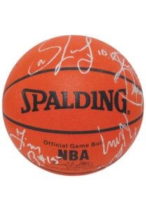 1995-96 Houston Rockets Team-Signed Basketball