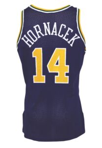 1995-96 Jeff Hornacek Utah Jazz Game-Used Road Jersey with Reversible Practice Jersey (2)