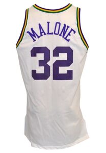 1995-96 Karl Malone Utah Jazz Game-Used Home Jersey