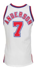 1995-96 Kenny Anderson New Jersey Nets Game-Used Home Jersey 