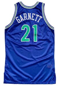 1995-96 Kevin Garnett Minnesota Timberwolves Rookie Game-Used Jersey