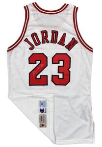 1995-96 Michael Jordan Chicago Bulls Autographed NBA Finals Pro-Cut Jersey