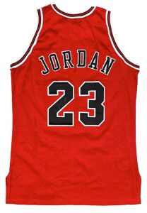 1995-96 Michael Jordan Chicago Bulls Game-Used & Autographed Road Jersey