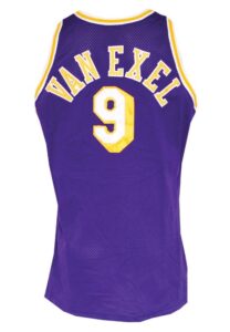 1995-96 Nick Van Exel Los Angeles Lakers Game-Used Road Jersey 