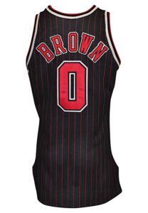 1995-96 Randy Brown Chicago Bulls Game-Used & Autographed Alternate Jersey