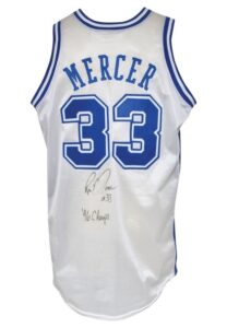 1995-96 Ron Mercer University of Kentucky Wildcats Game-Used & Autographed Home Jersey