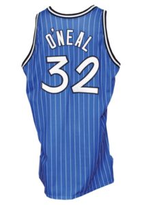 1995-96 Shaquille O’Neal Orlando Magic Game-Used Blue Alternate Jersey