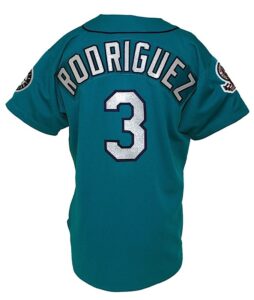 1995 Alex Rodriguez Rookie Seattle Mariners Game-Used Alternate Jersey