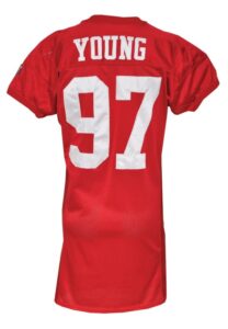 1995 Bryant Young San Francisco 49ers Game-Used Home Uniform