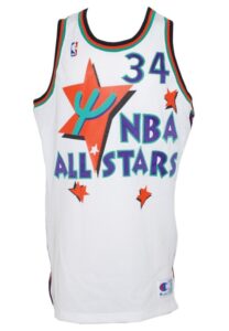 1995 Charles Barkley & 1995 Shaquille O’Neal NBA All-Star Pro-Cut Jerseys