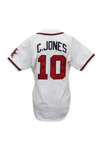 1995 Chipper Jones Atlanta Braves Rookie Game-Used & Autographed Home Jersey