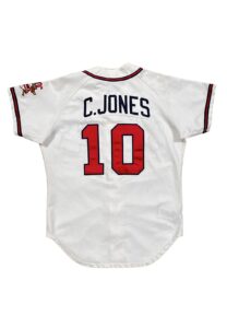 1995 Chipper Jones Atlanta Braves Rookie Game-Used Home Jersey