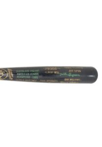 1995 Cleveland Indians American League Champions Black Bat