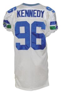 1995 Cortez Kennedy Seattle Seahawks Game-Used & Autographed Road Jersey