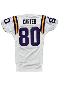 1995 Cris Carter Minnesota Vikings Game-Used & Autographed Jersey