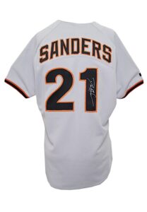 1995 Deion Sanders San Francisco Giants Game-Used & Autographed Road Jersey