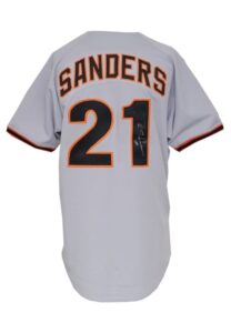 1995 Deion Sanders San Francisco Giants Game-Used & Autographed Road Jersey