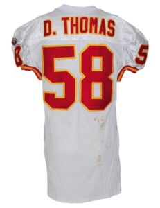 1995 Derrick Thomas Kansas City Chiefs Game-Used Road Jersey