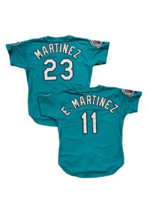 1995 Edgar Martinez & Tino Martinez Seattle Mariners Game-Used Jerseys